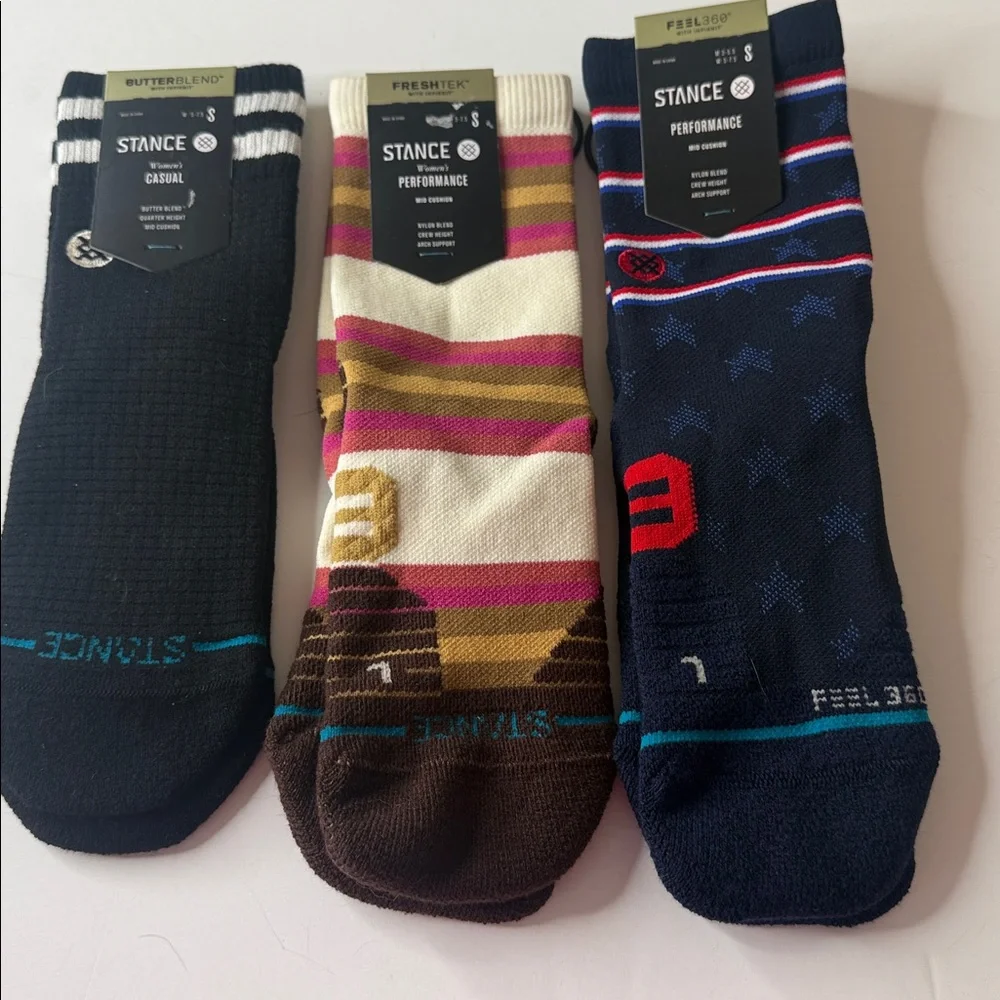Stance Assortment of Socks. 3 Pairs. Small